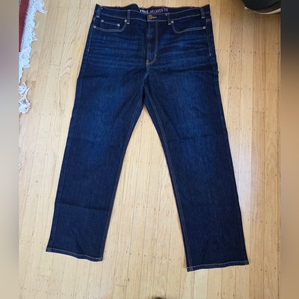 True Nation Dark Wash Relaxed Denim Jeans Size 44x32